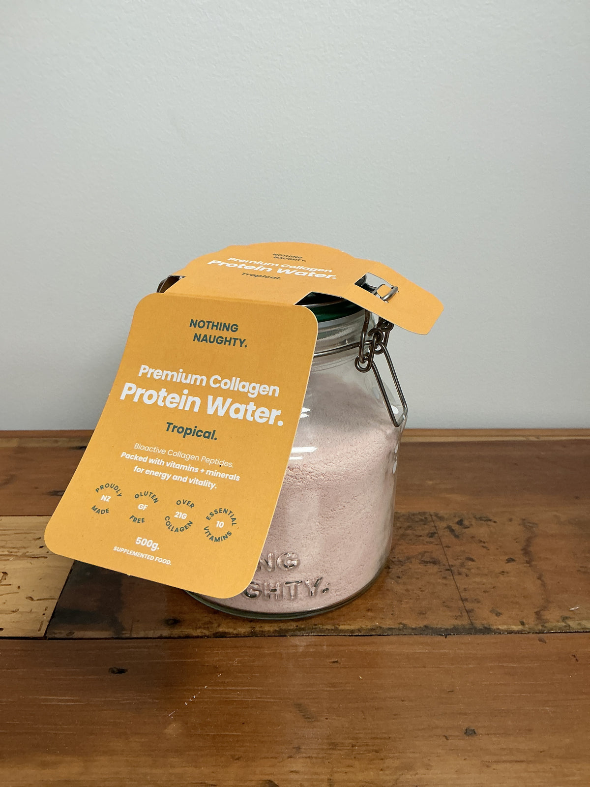 Nothing Naughty Premium Collagen Protein Water Tropical 500g
