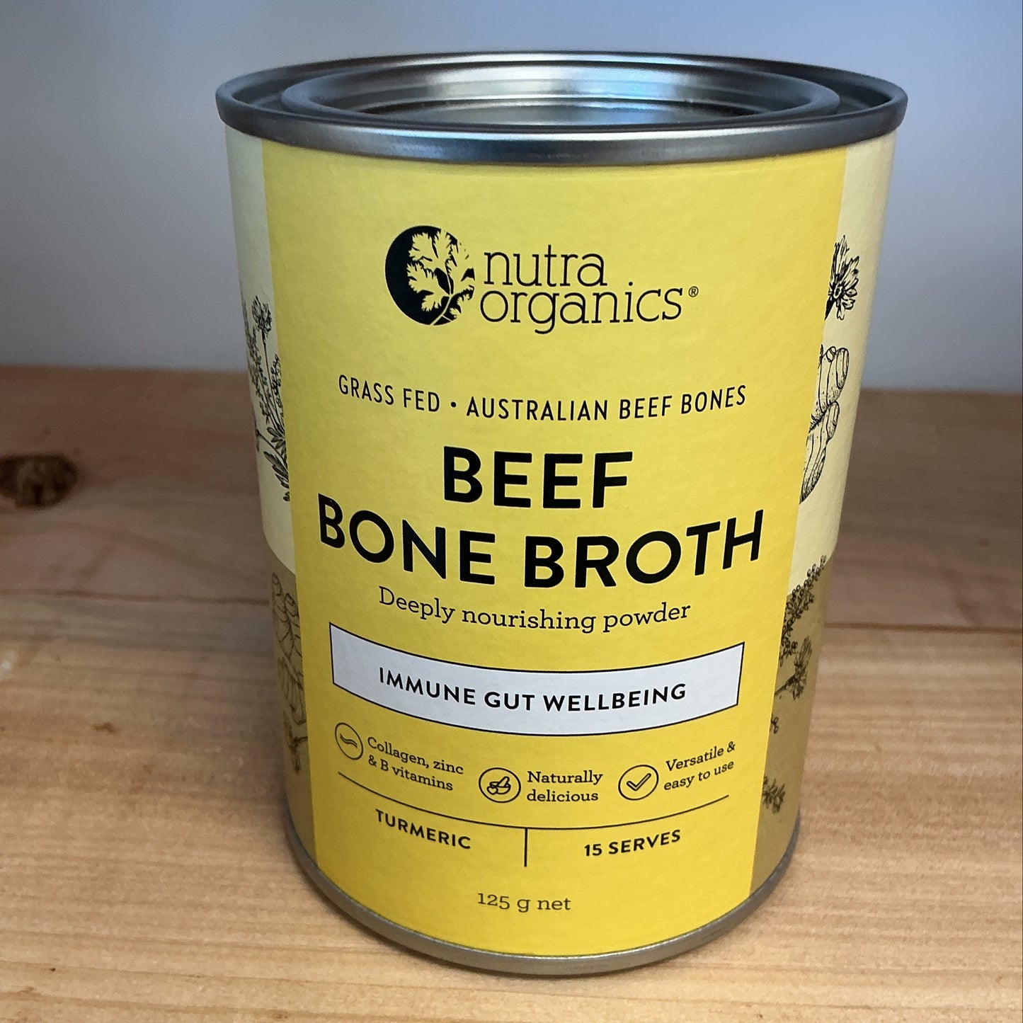 Nutra Organics Beef Bone Broth Turmeric
