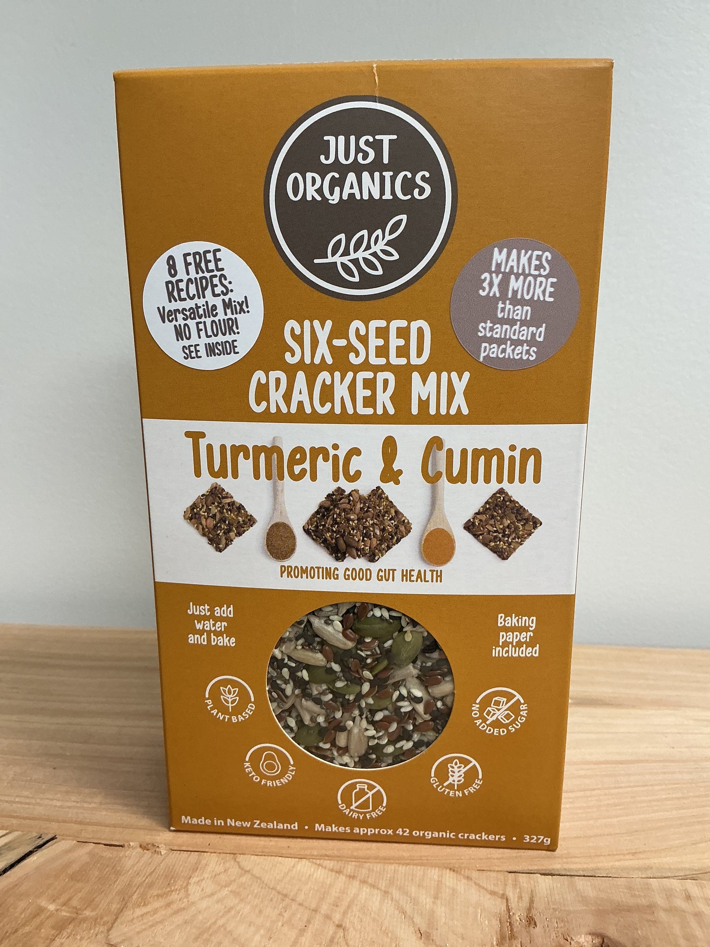 Just Organics Six Seed Cracker Mix Turmeric & Cumin