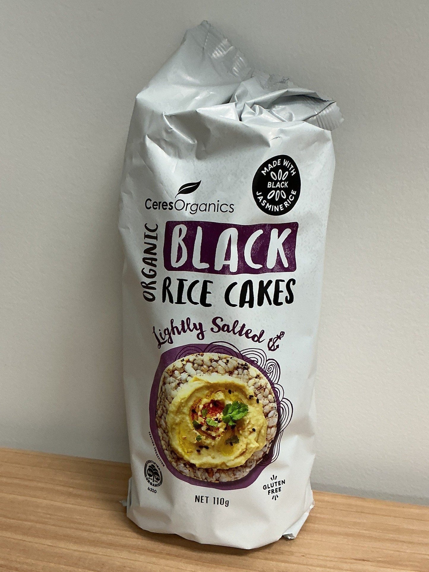 Ceres Black Rice Cakes Lightly Salted