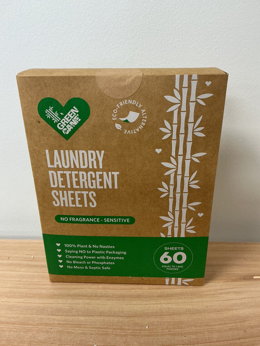 Green Cane Laundry Sheets No Fragrance Sensitive