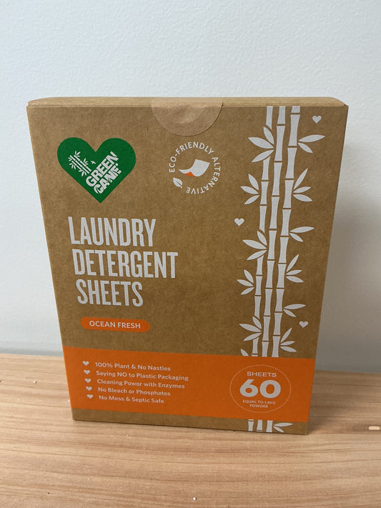 Green Cane Laundry Detergent Sheets Ocean Fresh