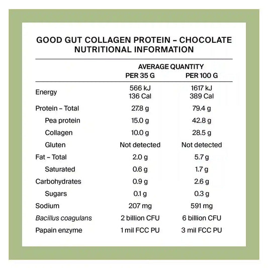 BePure Good Gut Collagen Protein - Chocolate