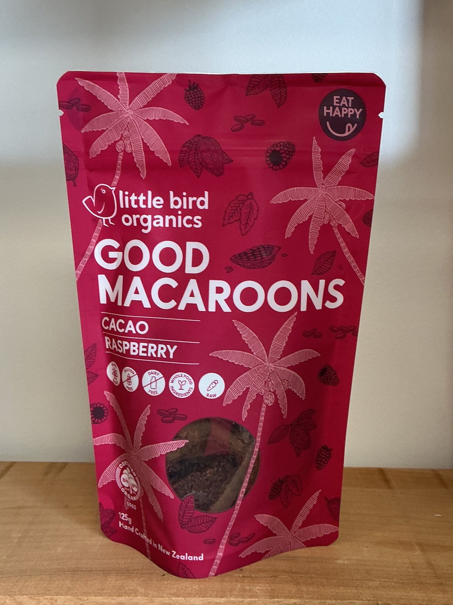 Little Bird Organics Good Macaroons Cacao Raspberry