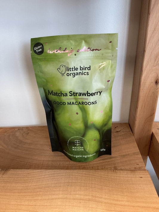 Little Bird Organics Matcha Strawberry Good Macaroons