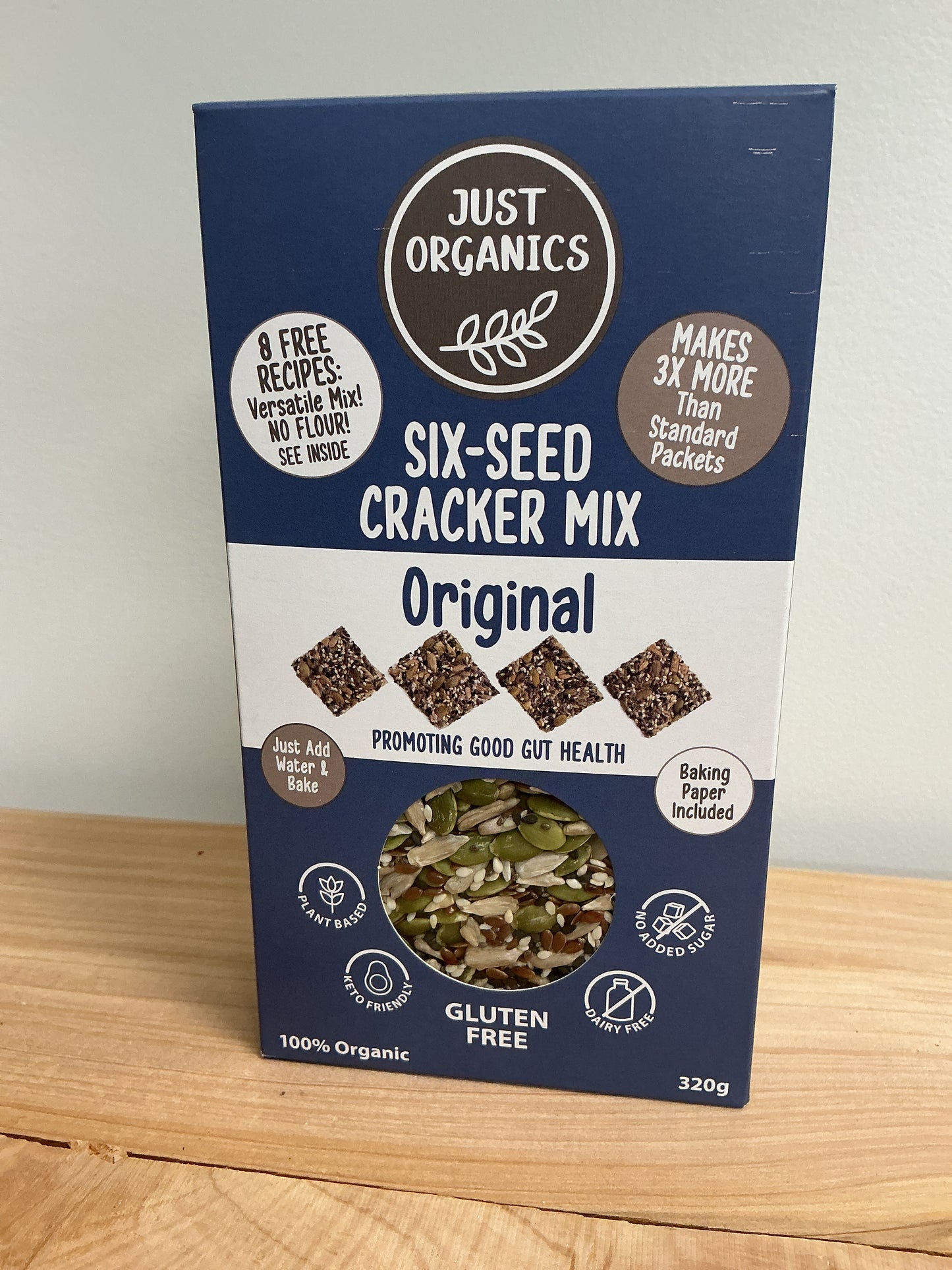 Just Organics Six Seed Cracker Mix Original