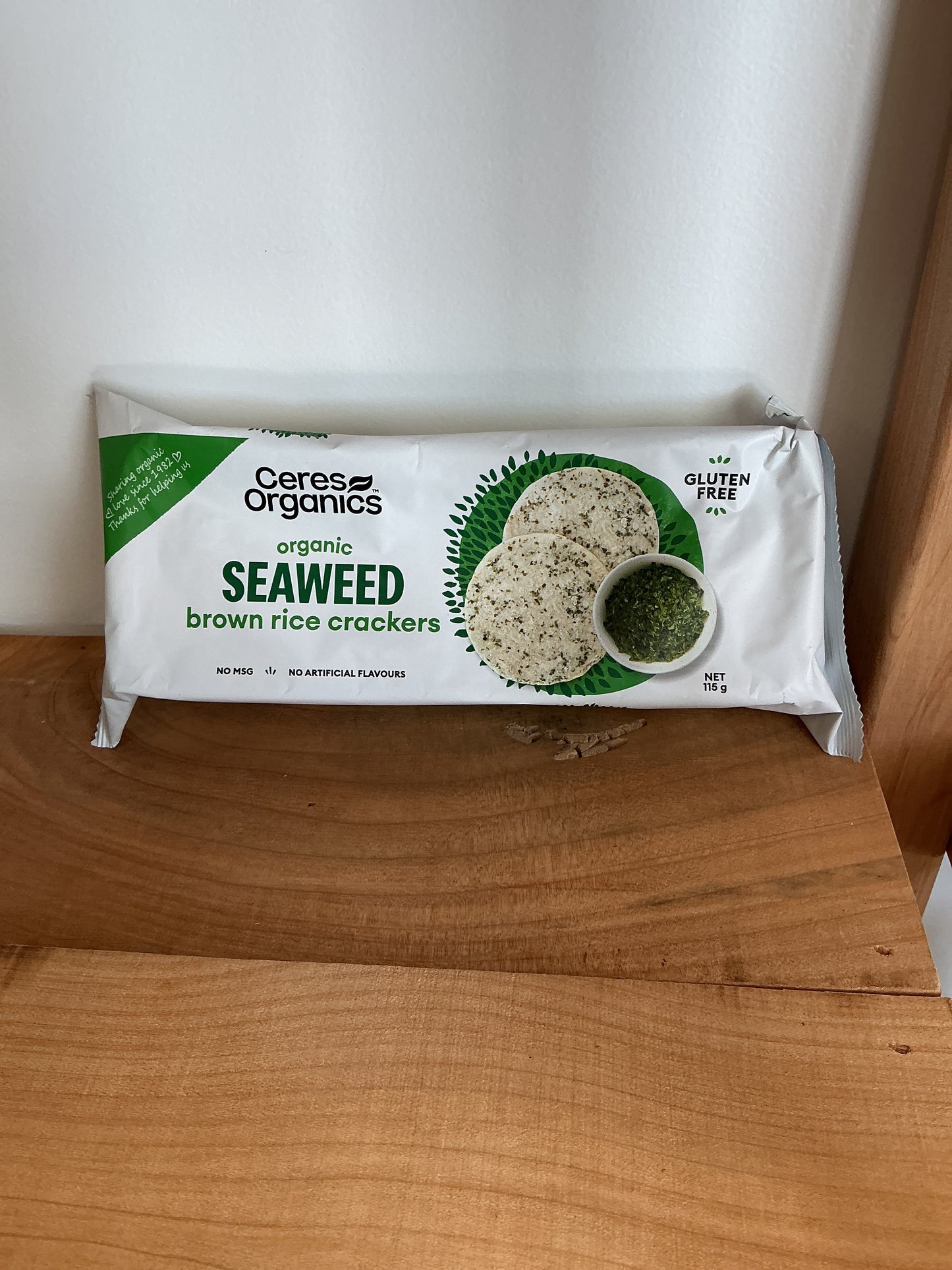 Ceres Brown Rice Crackers  Seaweed 115g