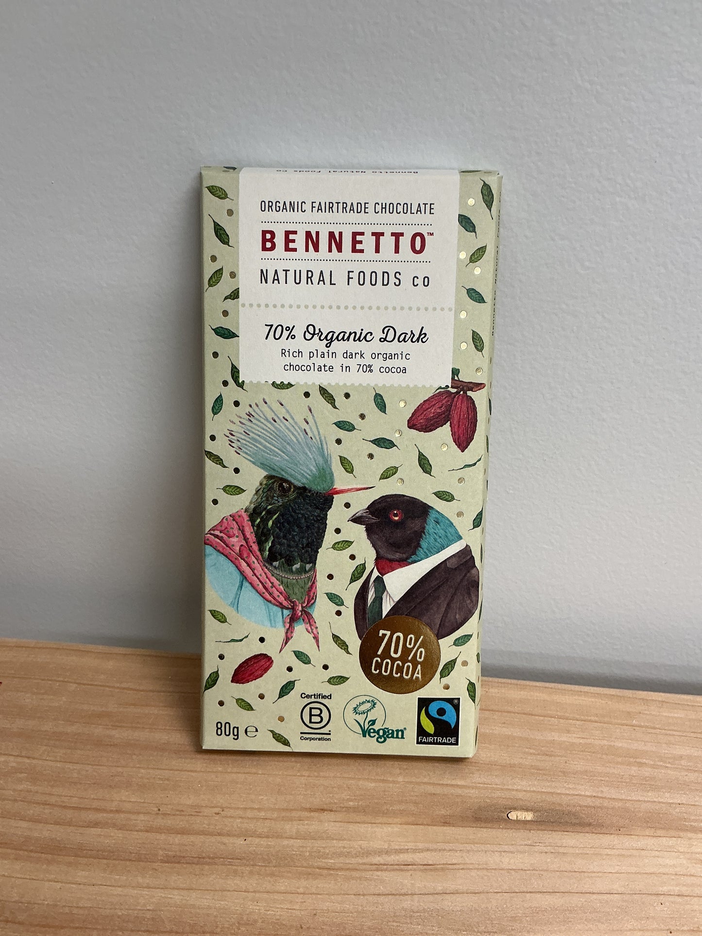 Bennetto Fair Trade Chocolate 70% Organic Dark