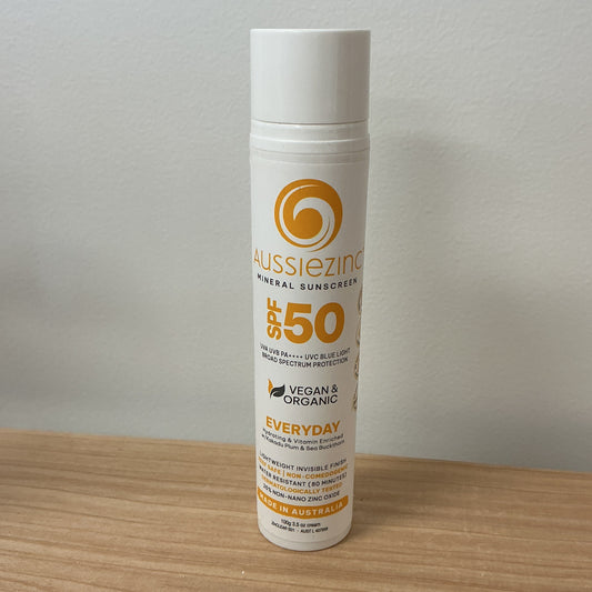 Aussie Zinc Everyday SPF50+ Organic Mineral Zinc Sunscreen