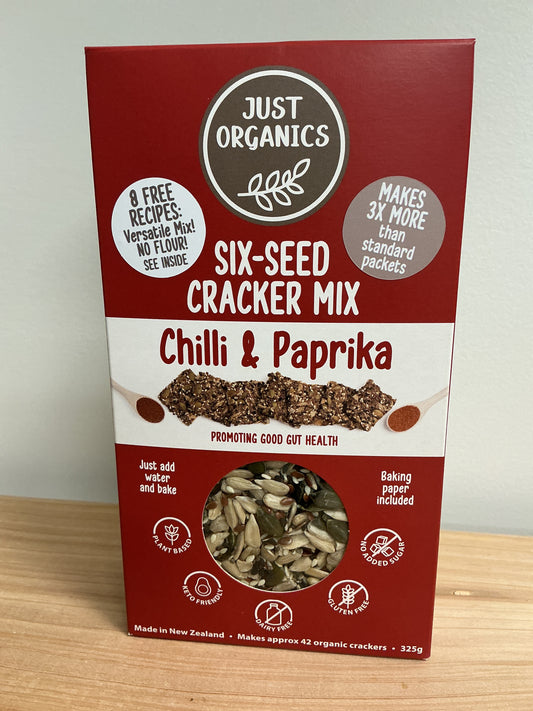 Just Organics Six Seed Cracker Mix Chilli & Paprika