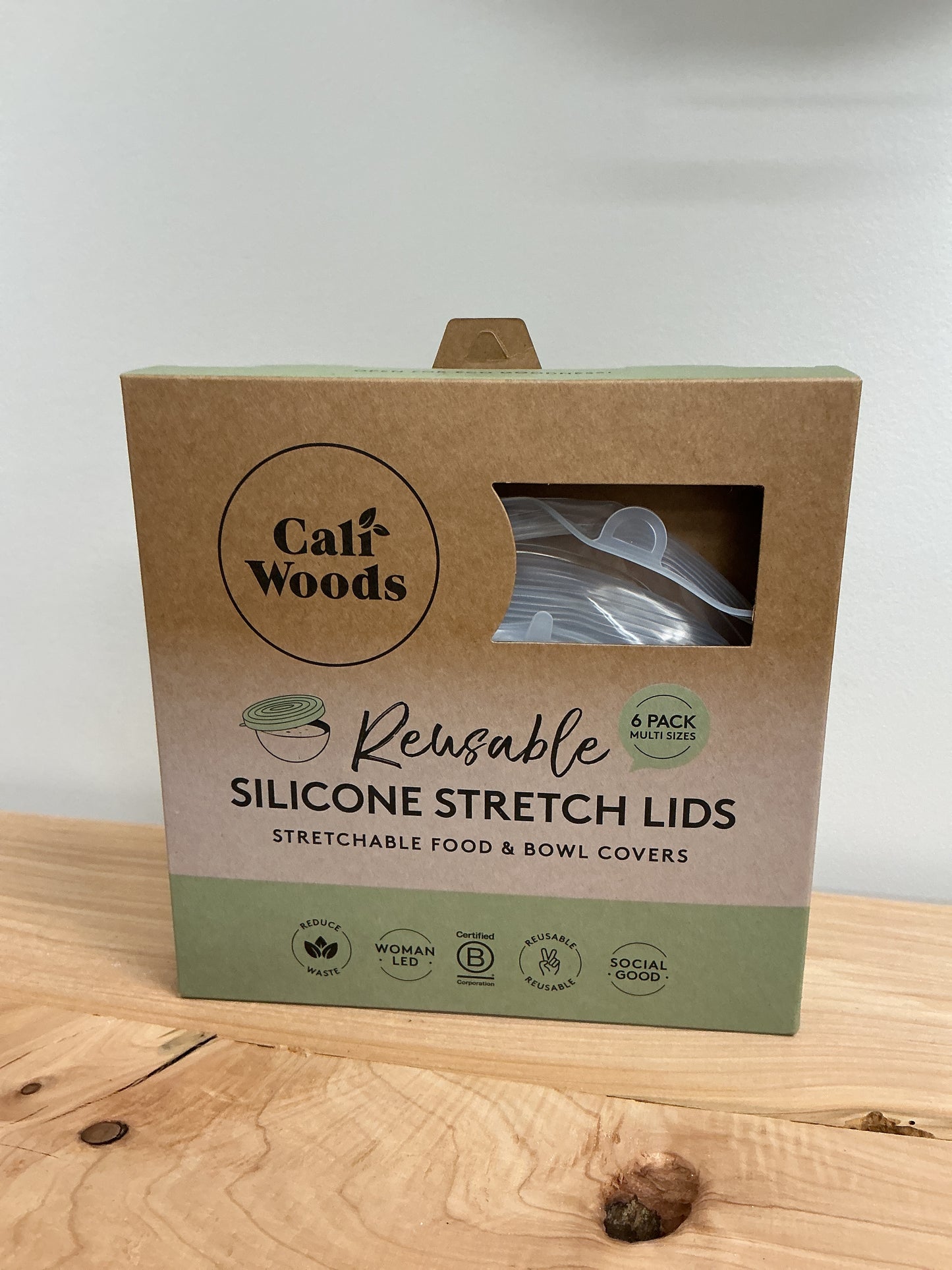 Cali Woods Reusable Silicon Stretch Lids 6pack multi size