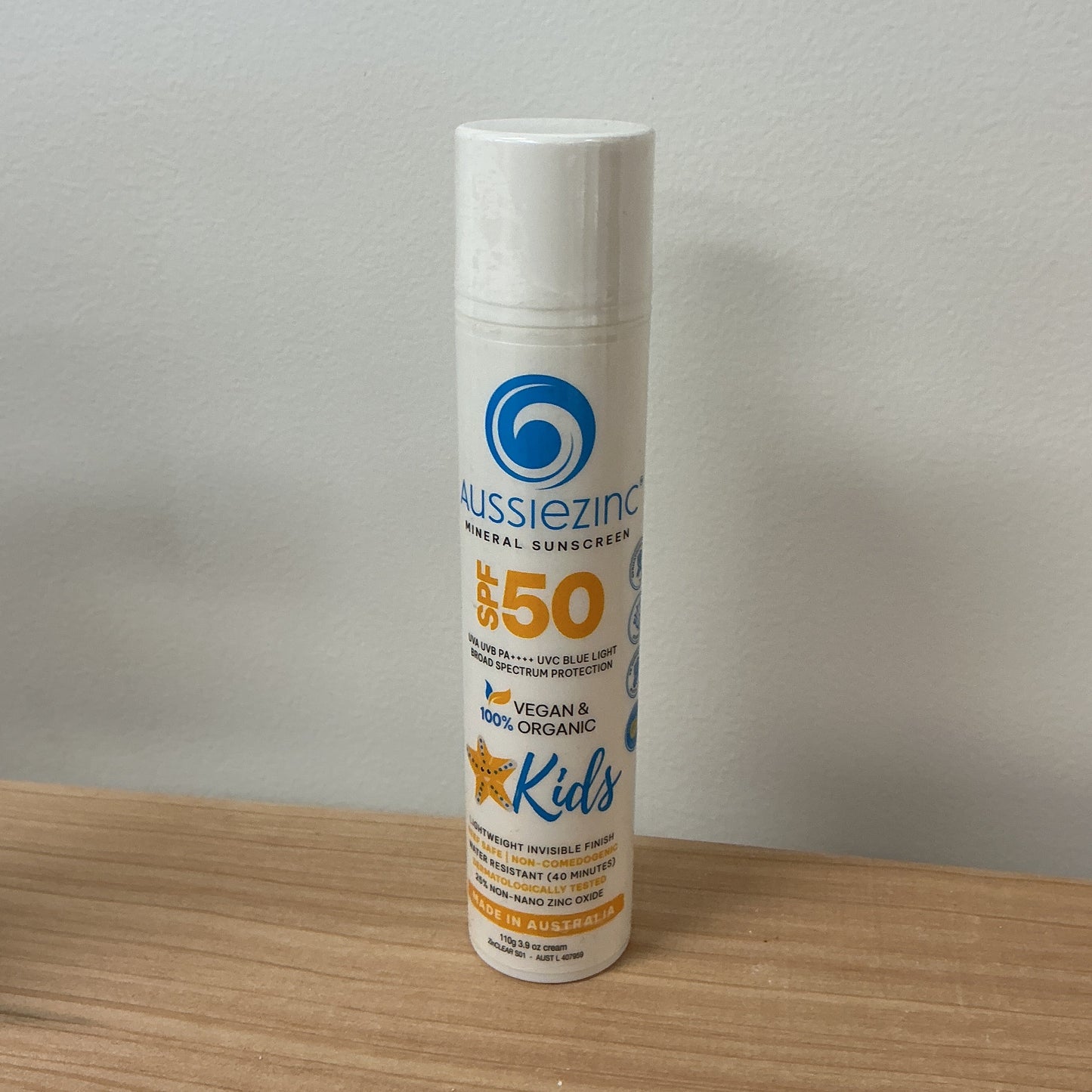 Aussie Zinc Kids SPF50+ Organic Mineral Zinc Sunscreen